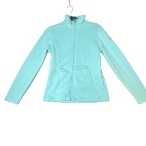 NEW Small Spyder Turqoise Jacket Fleece Lined Technical Shell Zip Pockets